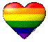 Gif animé coeur arc en ciel
